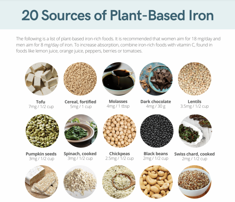 20 sources of plant based iron