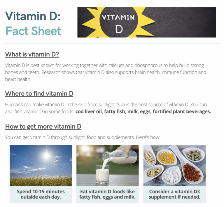 vitamin d fact sheet