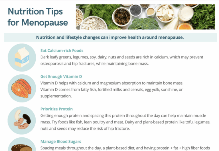 nutrition tips for menopause