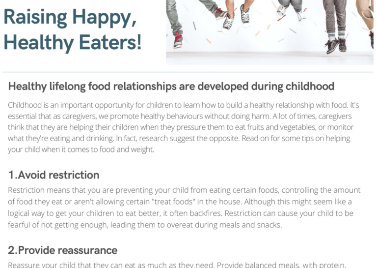 Raising Happy, Healthy Eaters