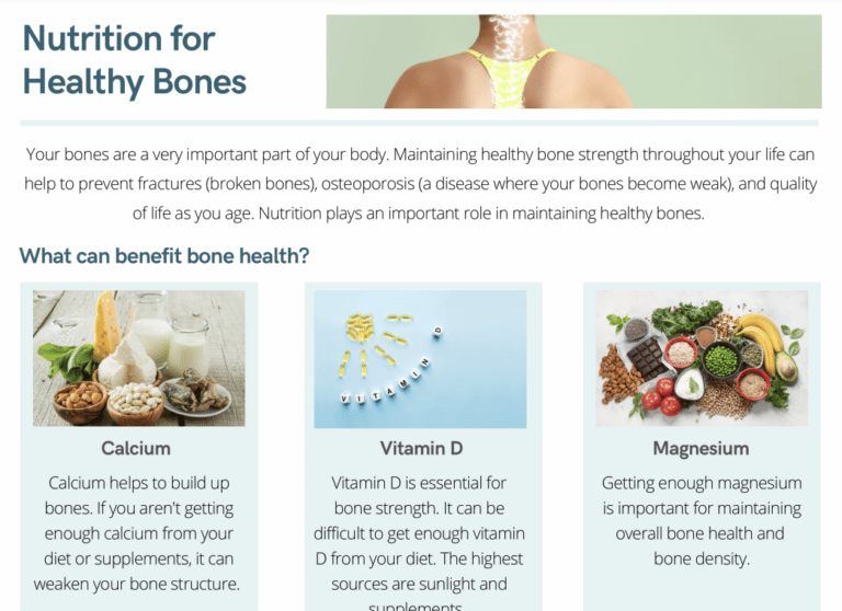 nutrition for healthy bones