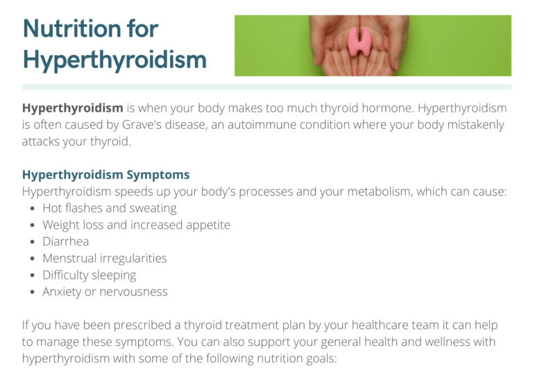 Nutrition for Hyperthyroidism