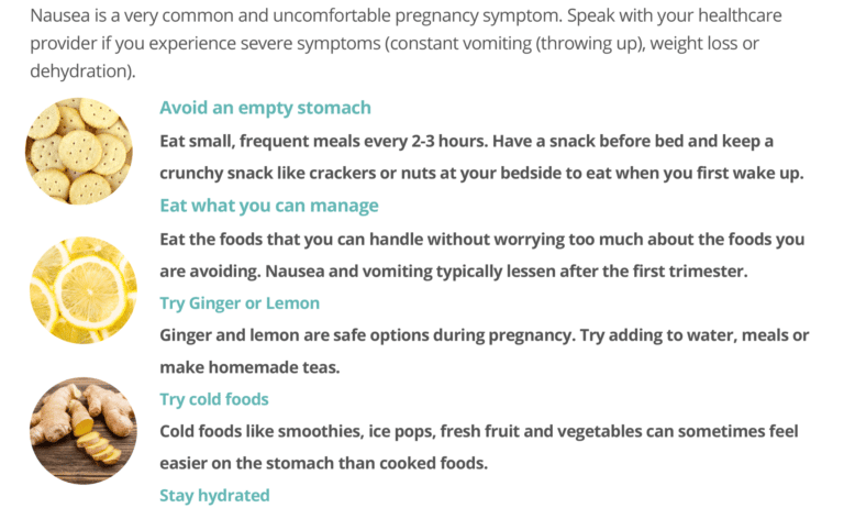 Managing Pregnancy Symptoms: Nausea
