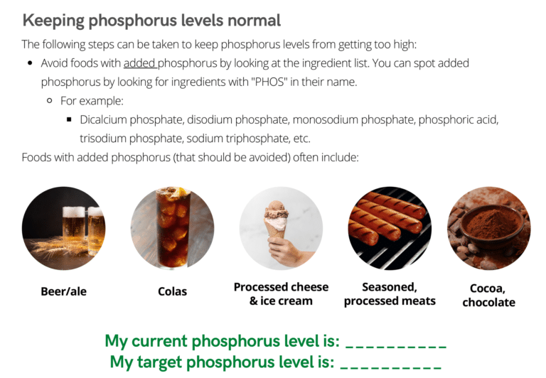 Chronic Kidney Disease (CKD): Phosphorus