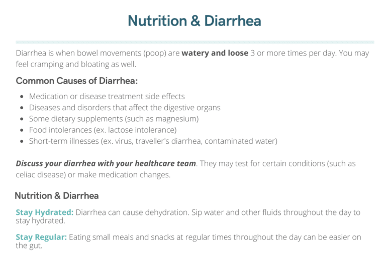 Nutrition & Diarrhea