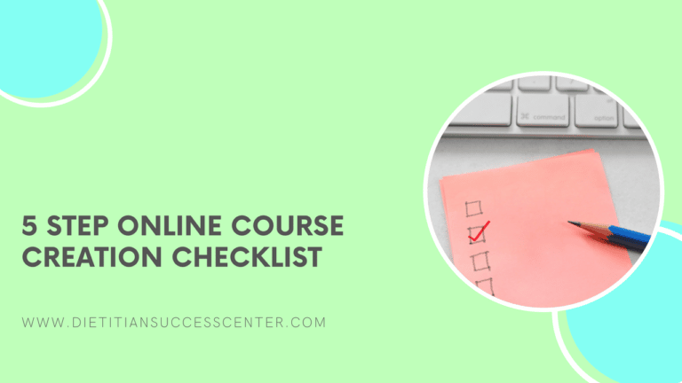 5 Step Online Course Creation Checklist