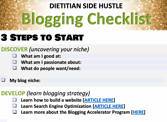 your blogging checklist blogging as a business