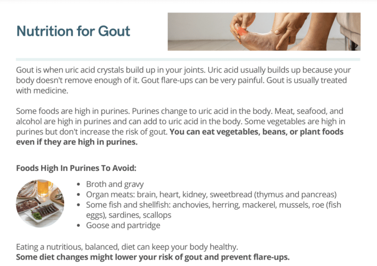 nutrition for gout