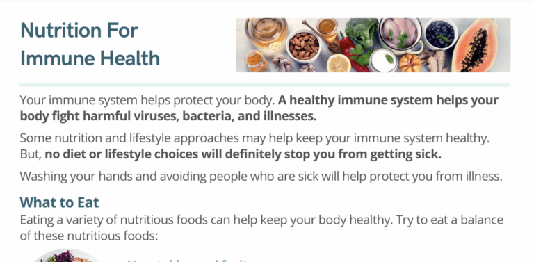 nutrition for immune health