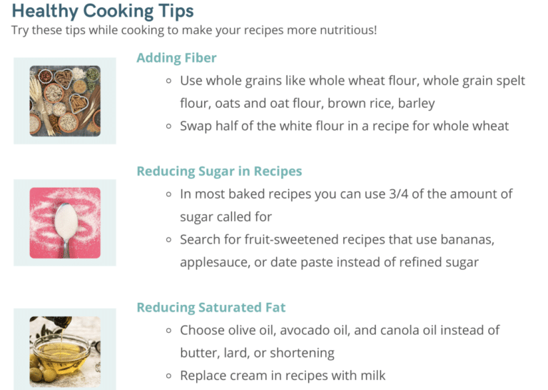 healthy cooking tips