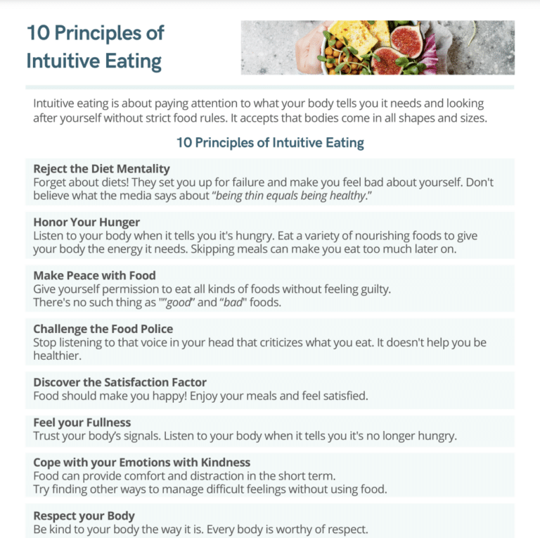 intuitive eating handout