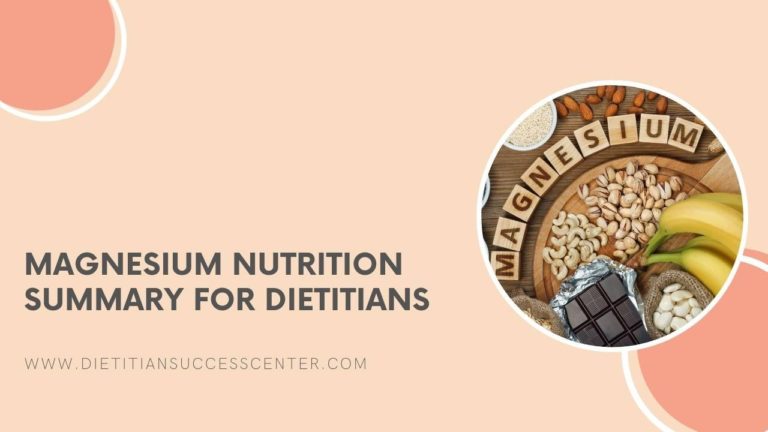 magnesium nutrition summary