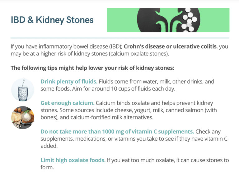 ibd crohn's kidney stones