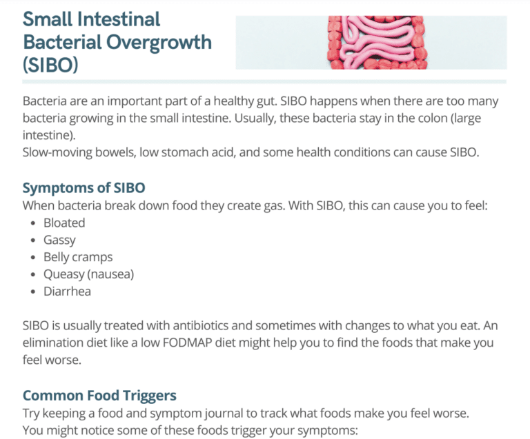 small intestinal bacterial overgrowth (SIBO)