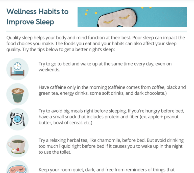 wellness habits to improve sleep