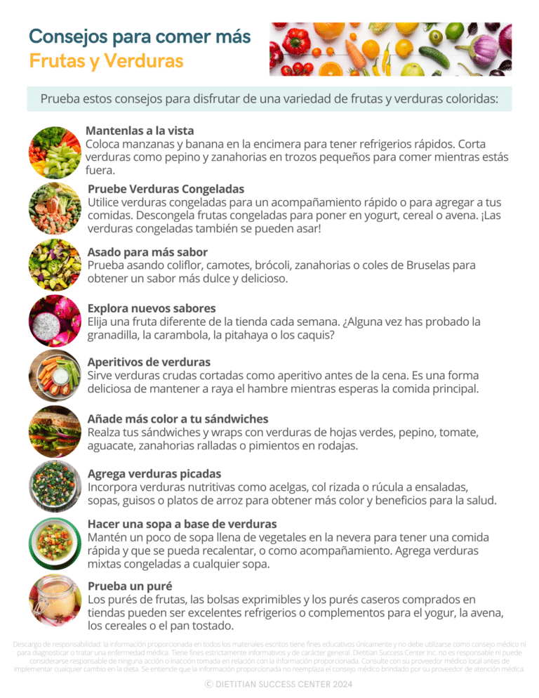 (Spanish) Tips to Eat More Fruits & Vegetables